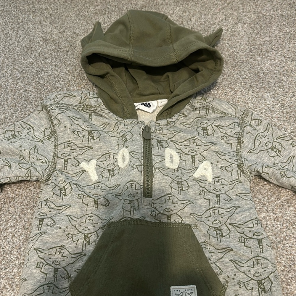 Gap Star Wars onesie - yoga ears on hood!